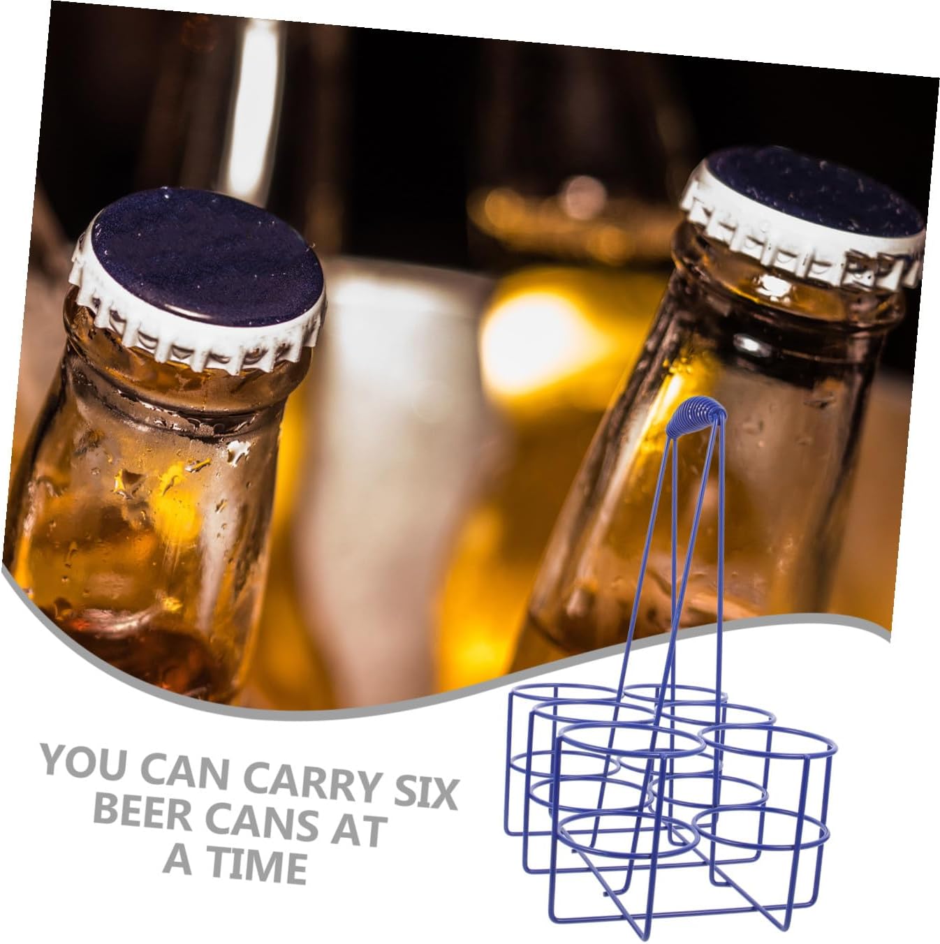 Handheld Beer Bottle Rack Carrier Sturdy Beer Holder for Ktv Bars Home Use Portable Storage for Parties and Gatherings