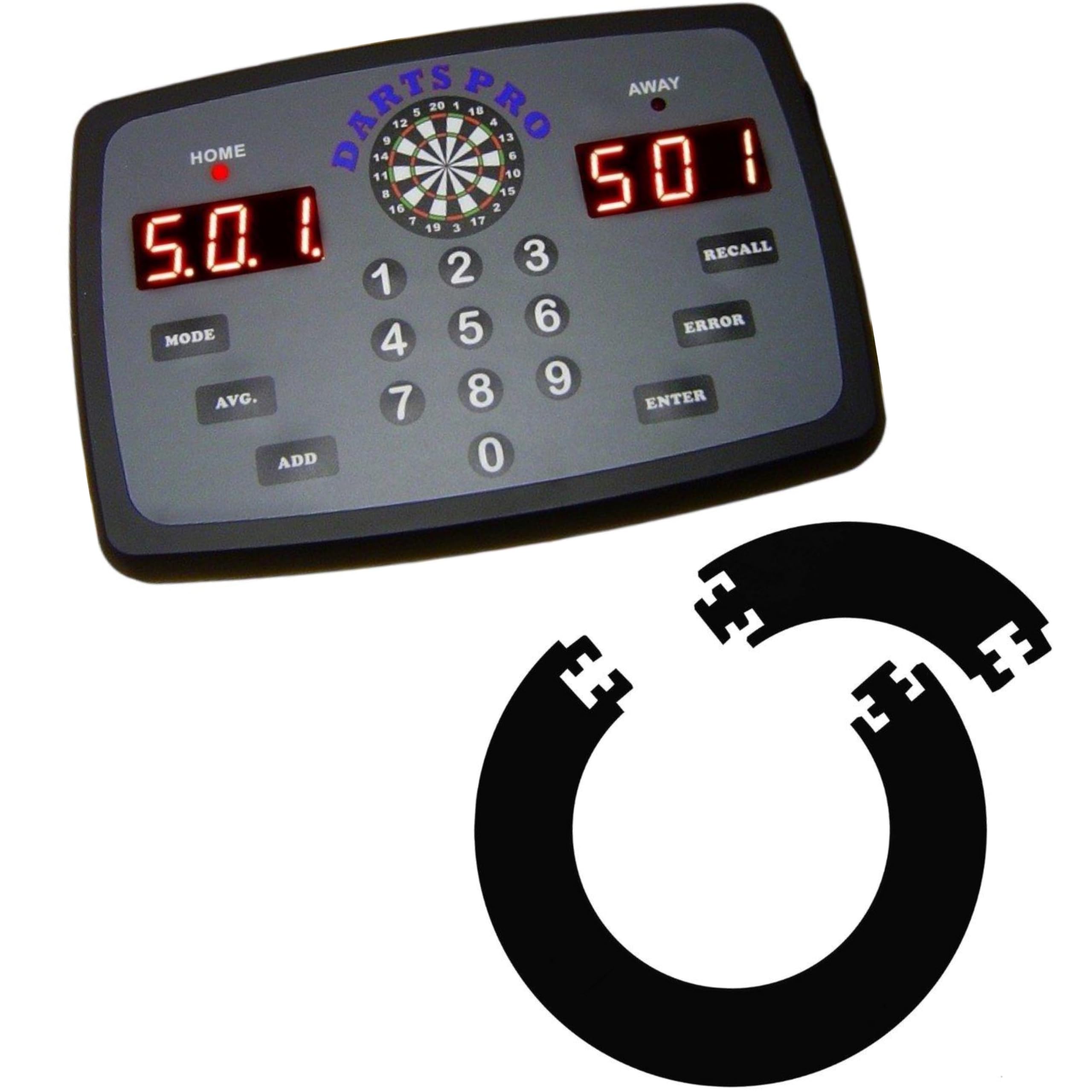 Dart Scorer Darts Pro Darts Electronic Scoreboard & Dartboard Safety Surround