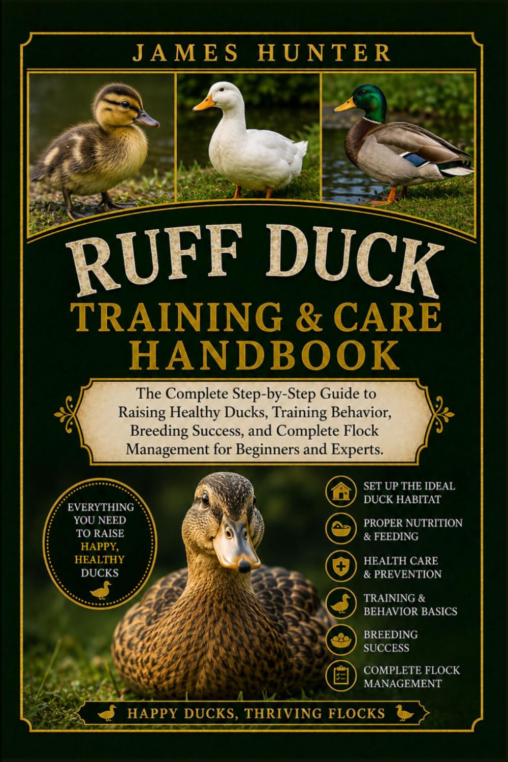 RUFF DUCK TRAINING & CARE HANDBOOK: The Complete Step-by-Step Guide to Raising Healthy Ducks, Training Behavior, Breeding Success, and Complete Flock Management for Beginners and Experts.
