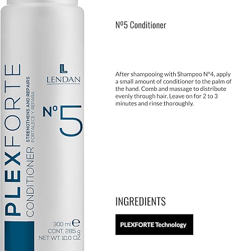 Miniatura 4 de Lendan - Acondicionador Capilar - Acondicionador N5 - 10.1 fl oz - Con Tecnología Plexforte - Reduce la Rotura del Cabello - Restaura la Fuerza del