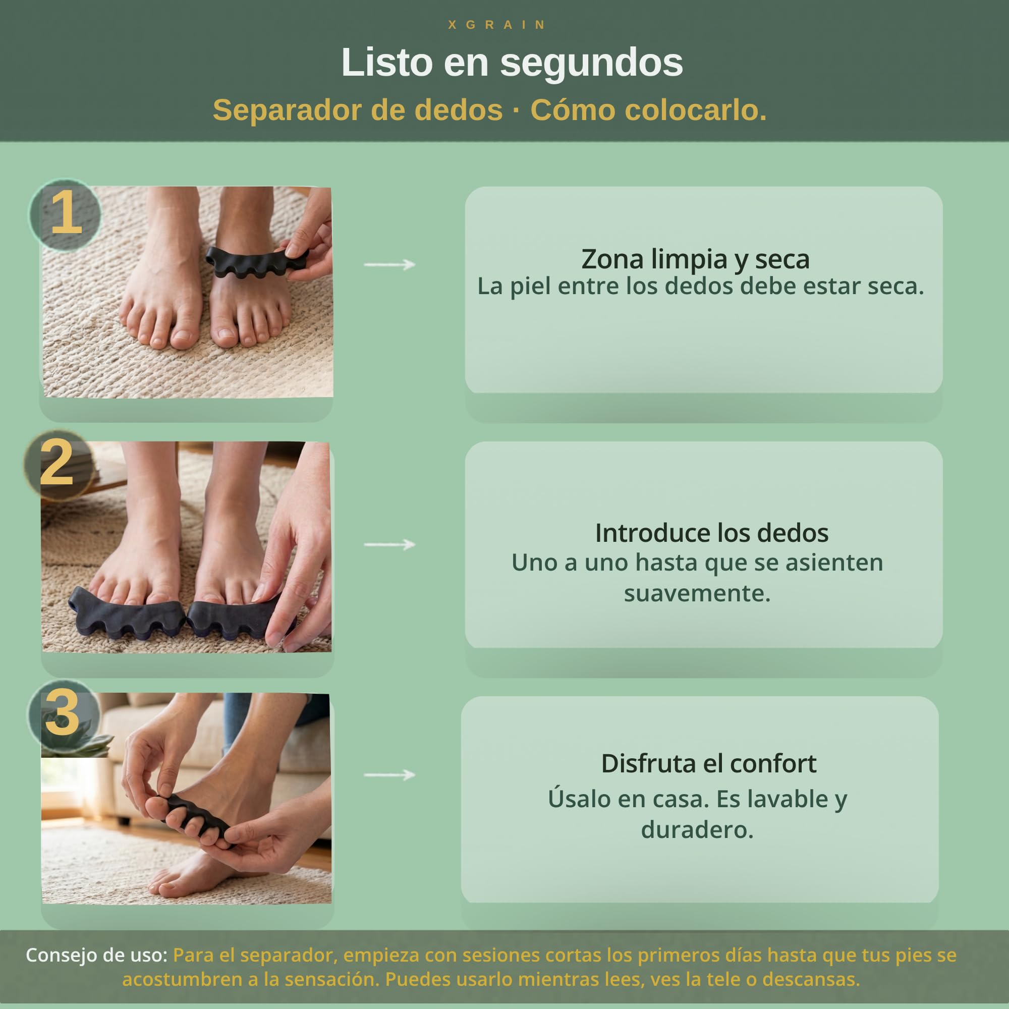 Corrector de Juanetes y Separador Dedos pie Negro – Férula Hallux Valgus con Almohadilla de Gel – Pack 4 Piezas Unisex Talla Única