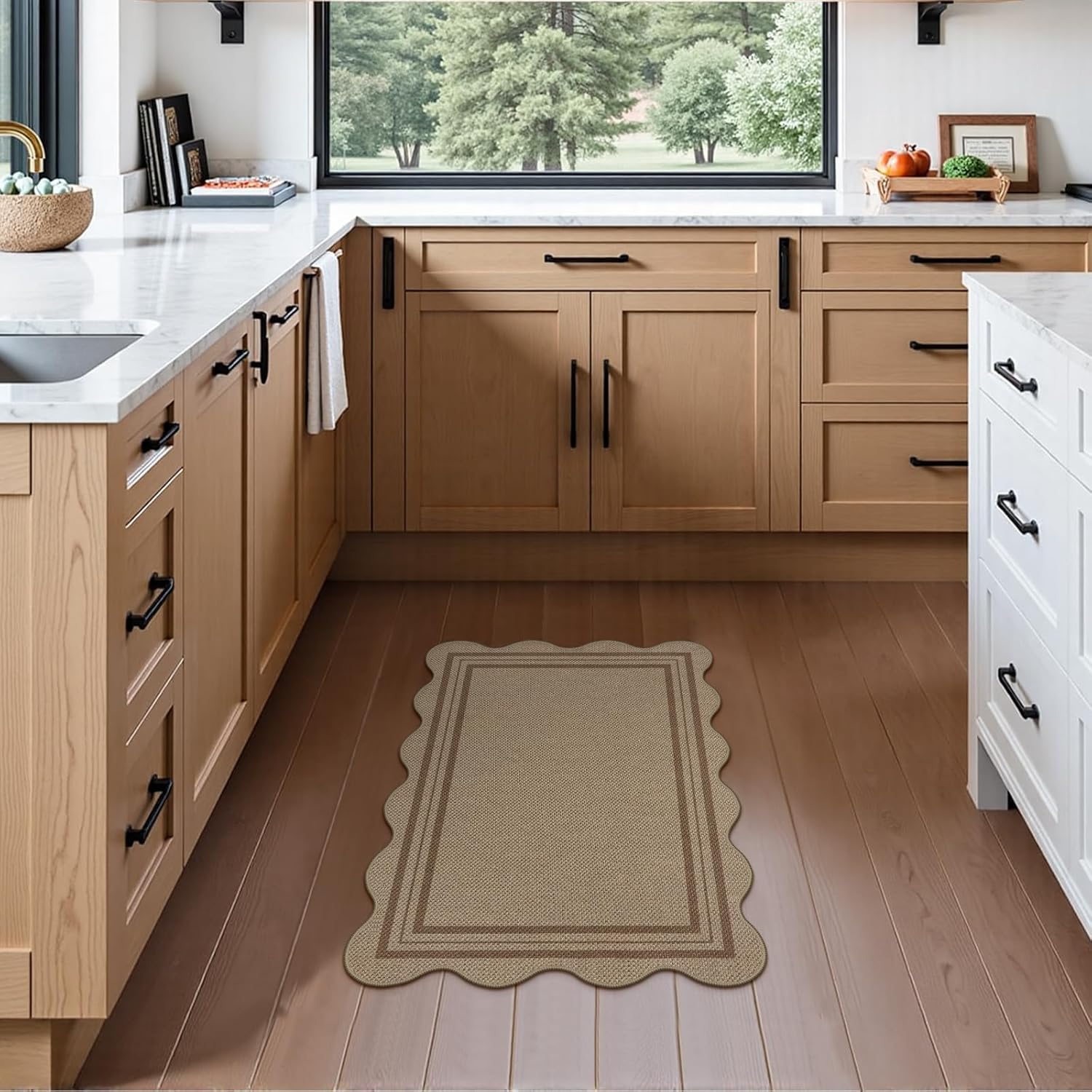 Easy Jute Outdoor Mats for Front Door, 2x3 Small Washable Kitchen Rugs, Farmhouse Brown Throw Rug Non Slip Indoor Outdoor Carpet for Porch Entryway Foyer