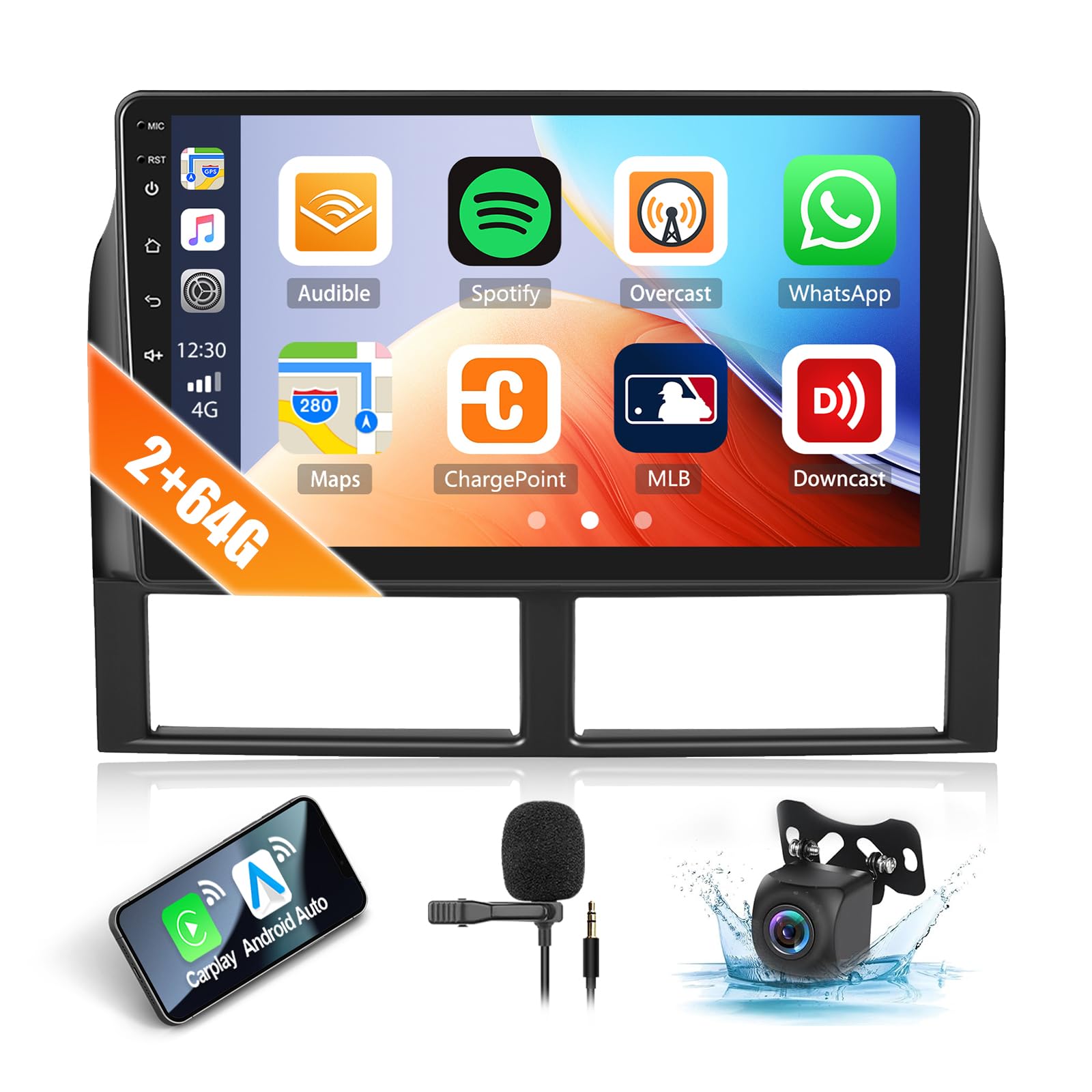 Amazon.com: 2G+64G Car Stereo Radio with Wireless CarPlay Android