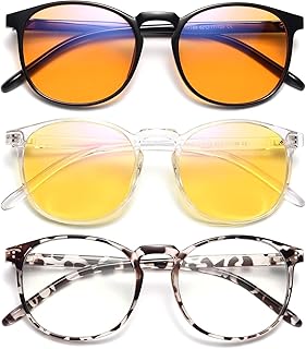 IBOANN Iconic Blue Light Glasses for Woman - Computer Glasses up to 99% Blue Light Blocking - Anti Eyestrain & UV Glare