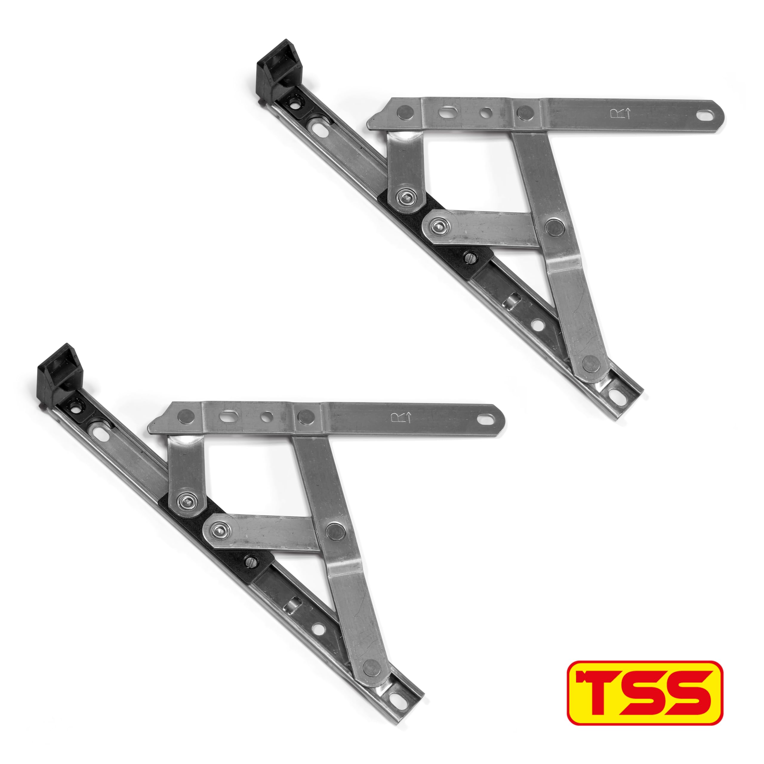 Pair of uPVC Window Hinges, 13mm Stack Height, Double Glazing Friction Stay, Non Handed, Ferretic Steel, Window Stays - Image 2