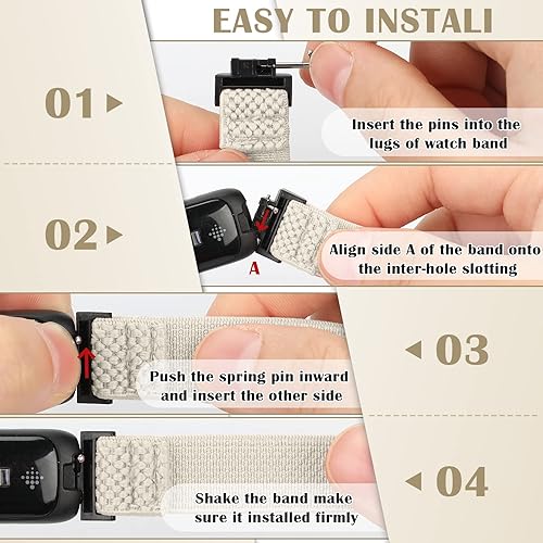 Vista 27 de Compatible con Fitbit Inspire 3/Inpsire 2/Inspire/Inpsire HR/Ace 2/Ace 3 bandas, pulsera elástica ajustable de repuesto para mujeres, hombres