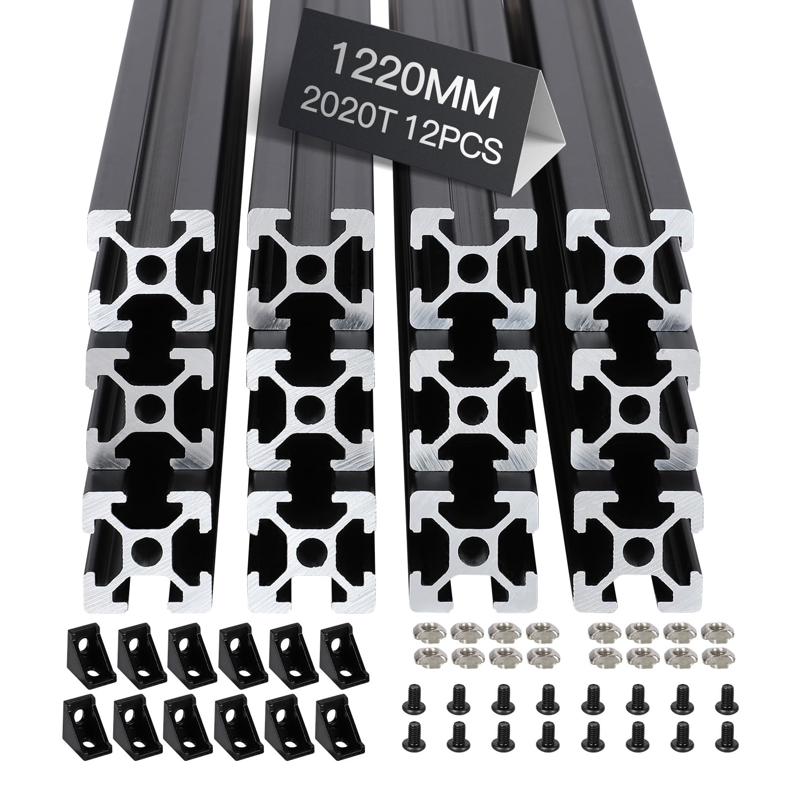 12pcs 600mm T Slot 2020 Aluminum Extrusion, Silver — Amazon image 8