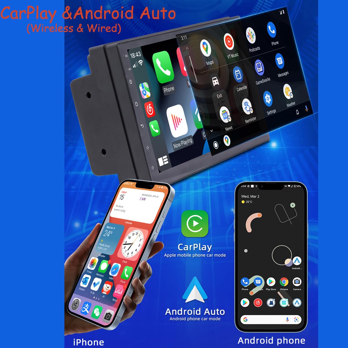 Amazon.co.jp: 7インチ Android 11 カーステレオ、ダブルディンタッチ