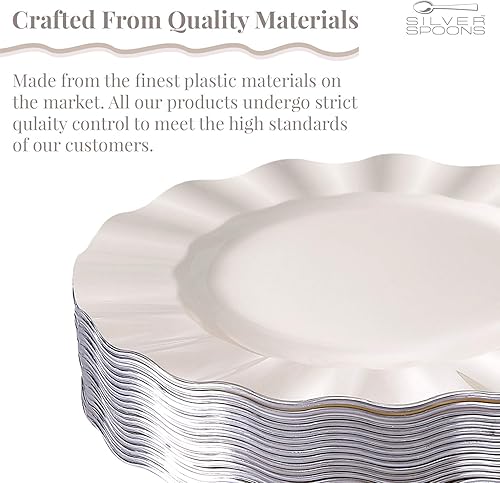 Miniatura 5 de PLATOS DE ENSALADA DESECHABLES  Velo - Marfil (8.75") 20 piezas