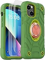 Vista 9 de KCJ Funda para iPhone SE 2022/2020, iPhone 8/7/6/6S, con [2×Protectores de Pantalla][Soporte de Anillo] Silicona Suave+PC Duro Protección Completa