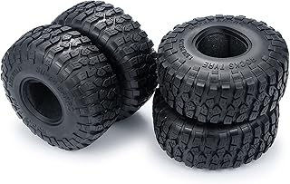 4pcs RC Crawler Tyre 1.9inch Rubber Tyres with Foam Inserts 52x120mm for 1/10 RC Crawler Car A-xial Wraith 90018 90048 RR10 SCX10 D90 T-raxxas TRX4 Wheel Tires