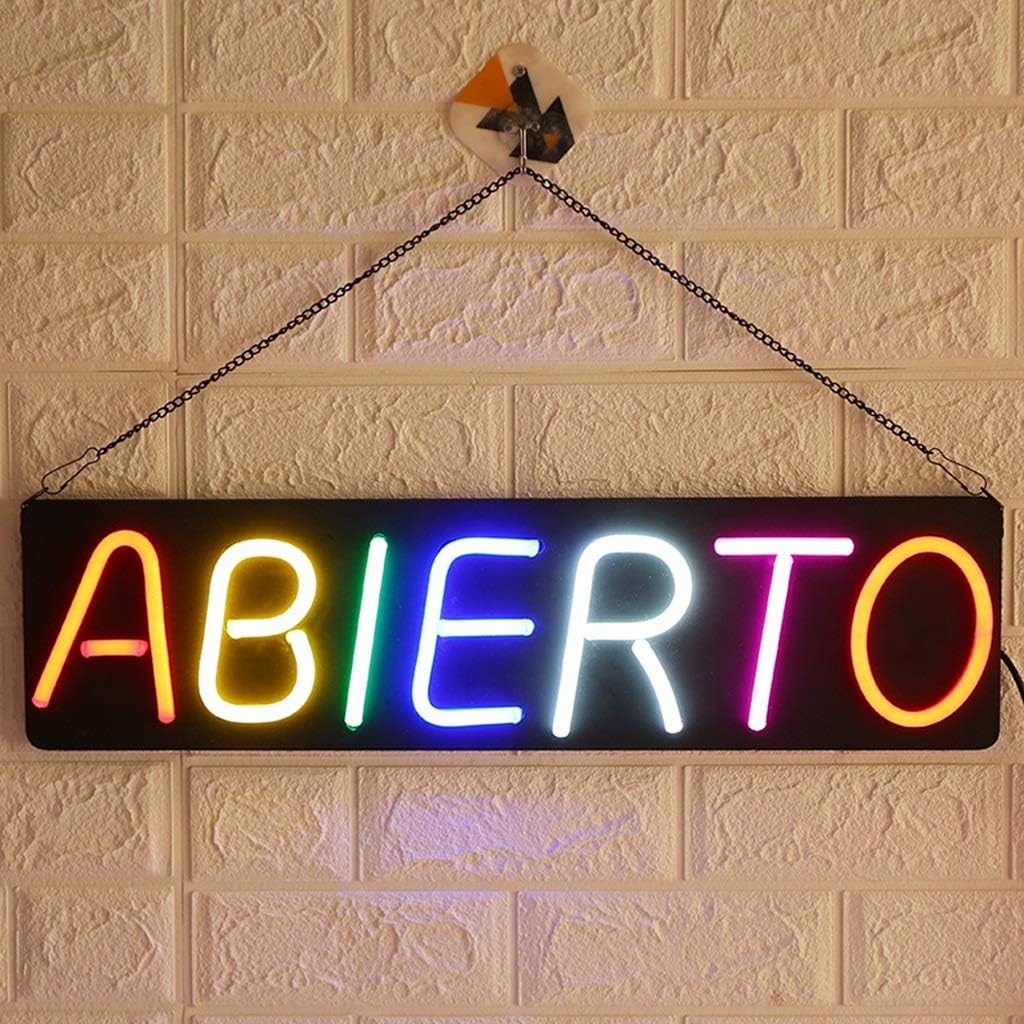 数量限定セール Abiertoロゴ Led広告看板ネオンランプ リモコン付き 店頭のショーウインドーの