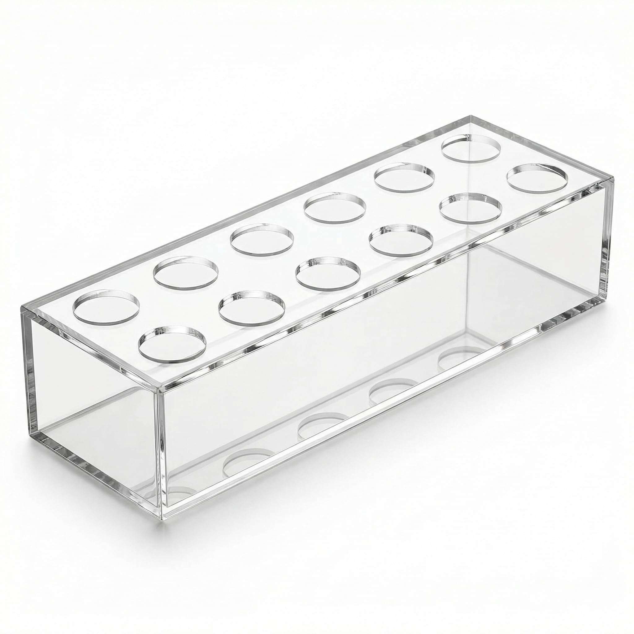 QWORK® clear acrylic flower vase, acrylic flower centrepiece, 30cm, for home decor or weddings party