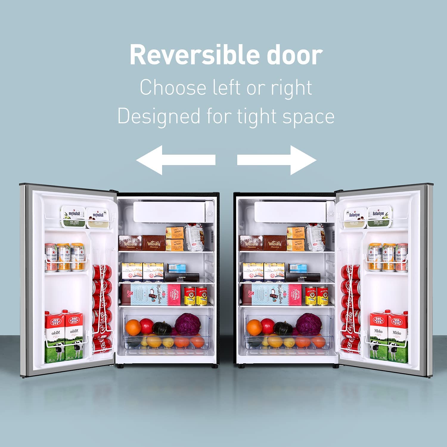 4.5 Cu.Ft Compact Fridge Mini Refrigerator With Freezer Small Refrigerator Auto Defrost,Super Quiet,6 Adjustable Mechanical Thermostat,Energy Saving,LED Inside For Room Dorm Office (Black) on Fridge.com - View 6