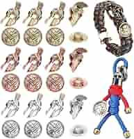 Perline E Ciondoli Unicraftale - 24 Pezzi 3 Colori, Lega Per Braccialetti, Capelli O EDC, Stile Spartano Europeo - Foto 2