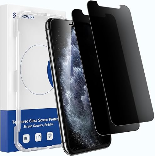 Miniatura 40 de SYNCWIRE Protector de pantalla de privacidad para iPhone 11/XR de 6.1 pulgadas, paquete de 2 unidades, irrompible, antiespía, protector de vidrio