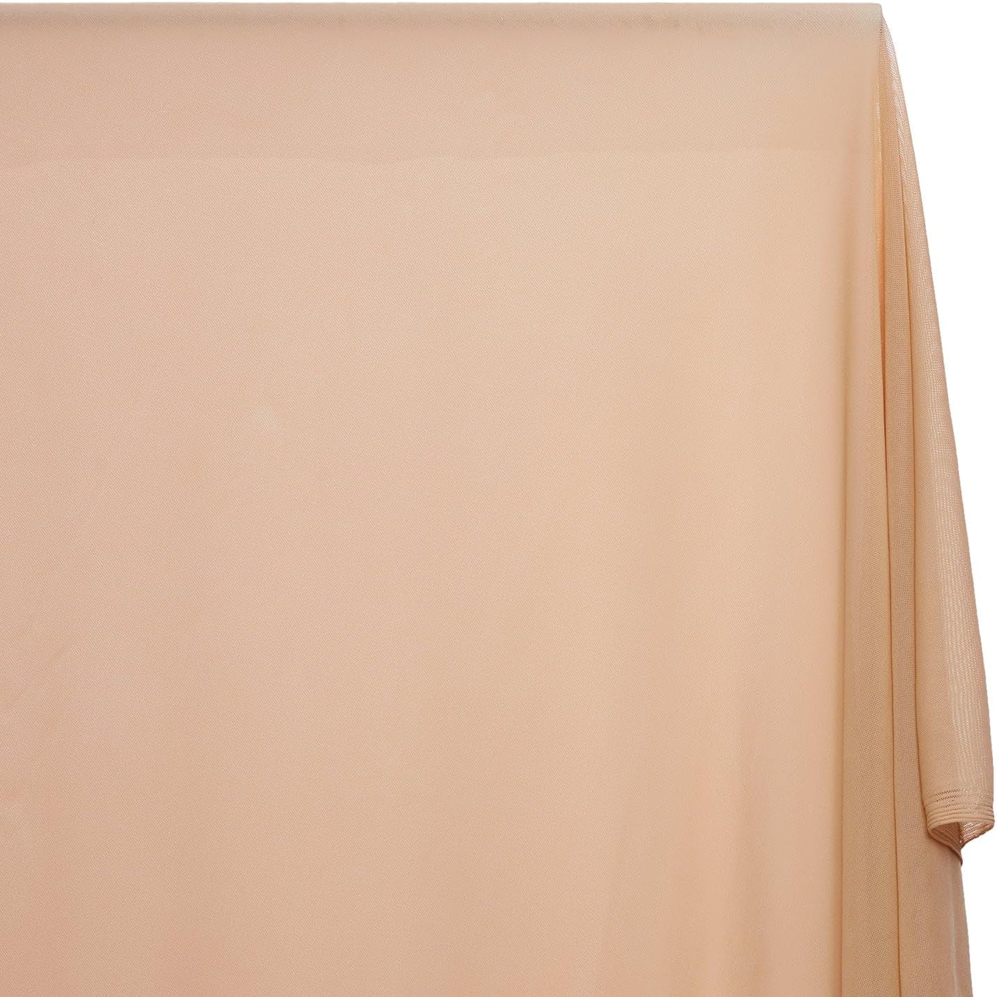 Power Mesh Fabric Nylon Spandex Sheer Lightweight 100 GSM Stretch by The Yard for Sewing Apparel, Accessories, Decor, & More - Light Yellow (5 Yards)