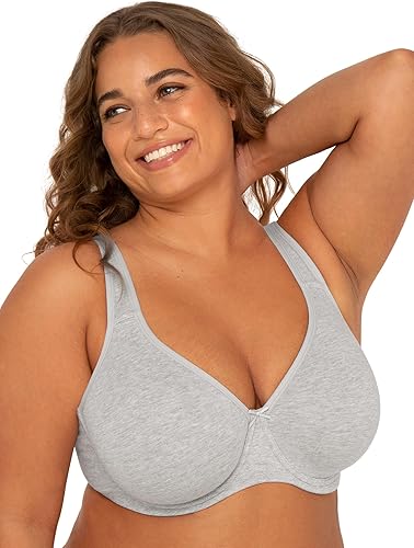 Miniatura 5 de Fit For Me de Fruit of the Loom - Brasier para mujer de talla grande de algodón sin forro con aros - Tirantes sin pellizcos - Suavidad
