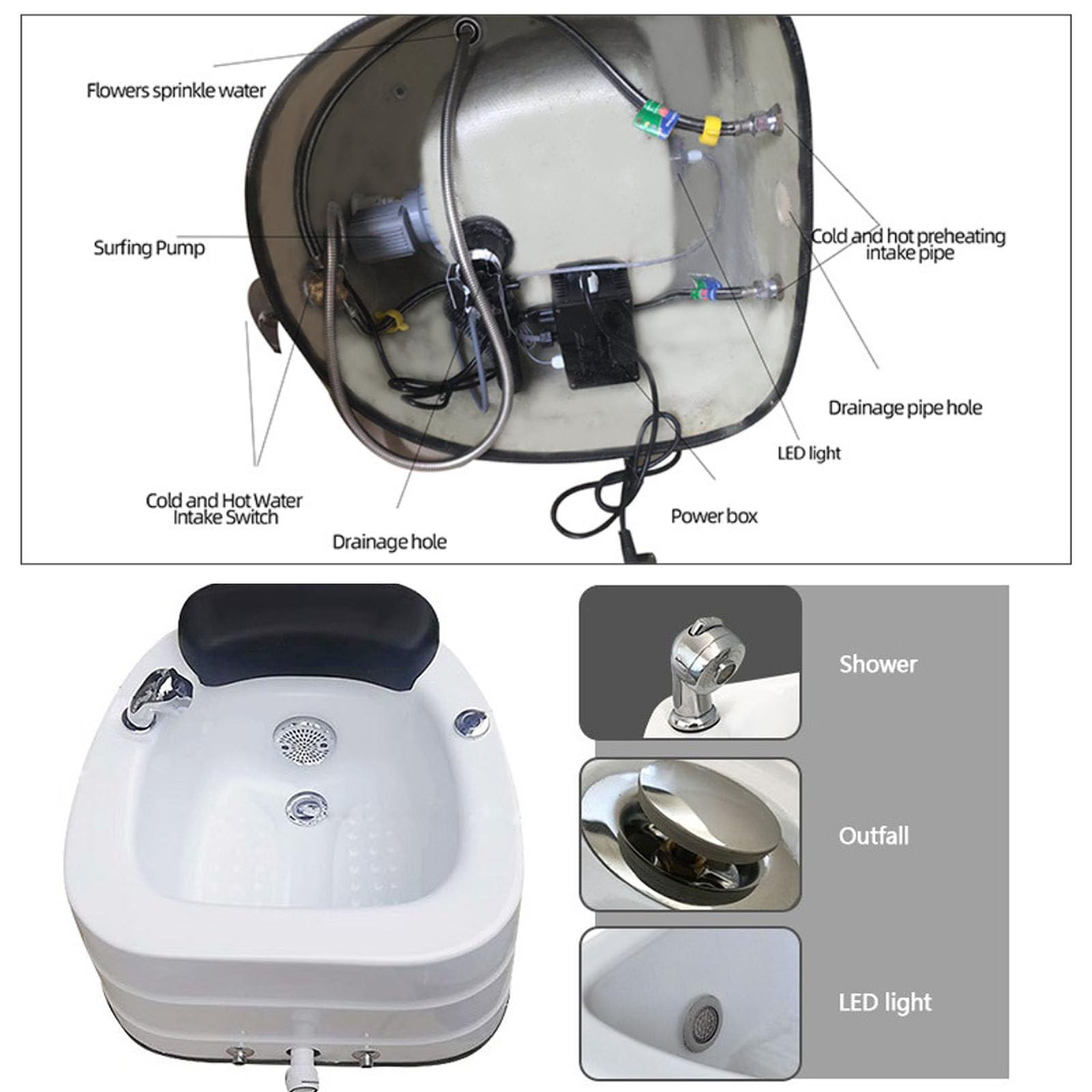Pediluvio Idromassaggio Elettrico,massaggiatore per pediluvio,Pedicure Spa Bath con Massaggio e getti,Pedicure per Piedi Stanchi