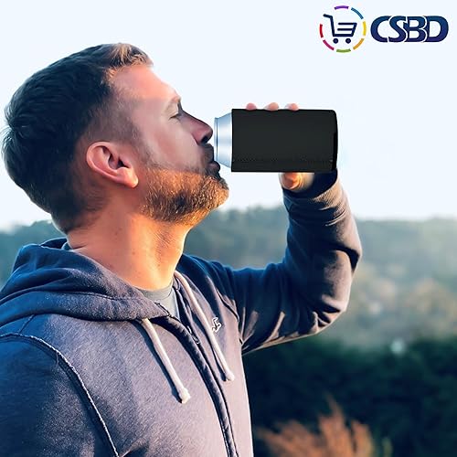 Miniatura 7 de CSBD - Aisladores de latas de color negro para fiestas, cerveza y soda, 12 paquetes, 25 paquetes, 50 paquetes, para, bodas, fiestas, eventos