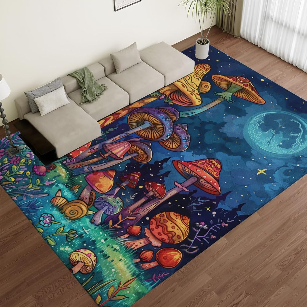 Tapis de salon vintage lavable en machine qui ne perd pas ses poils