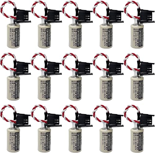 (15-Pack) 3V 1100mAh 1747-BA Replacement PLC Battery for FDK CR14250SE, AB Allen Bradley 1769-BA, 1756-BA1