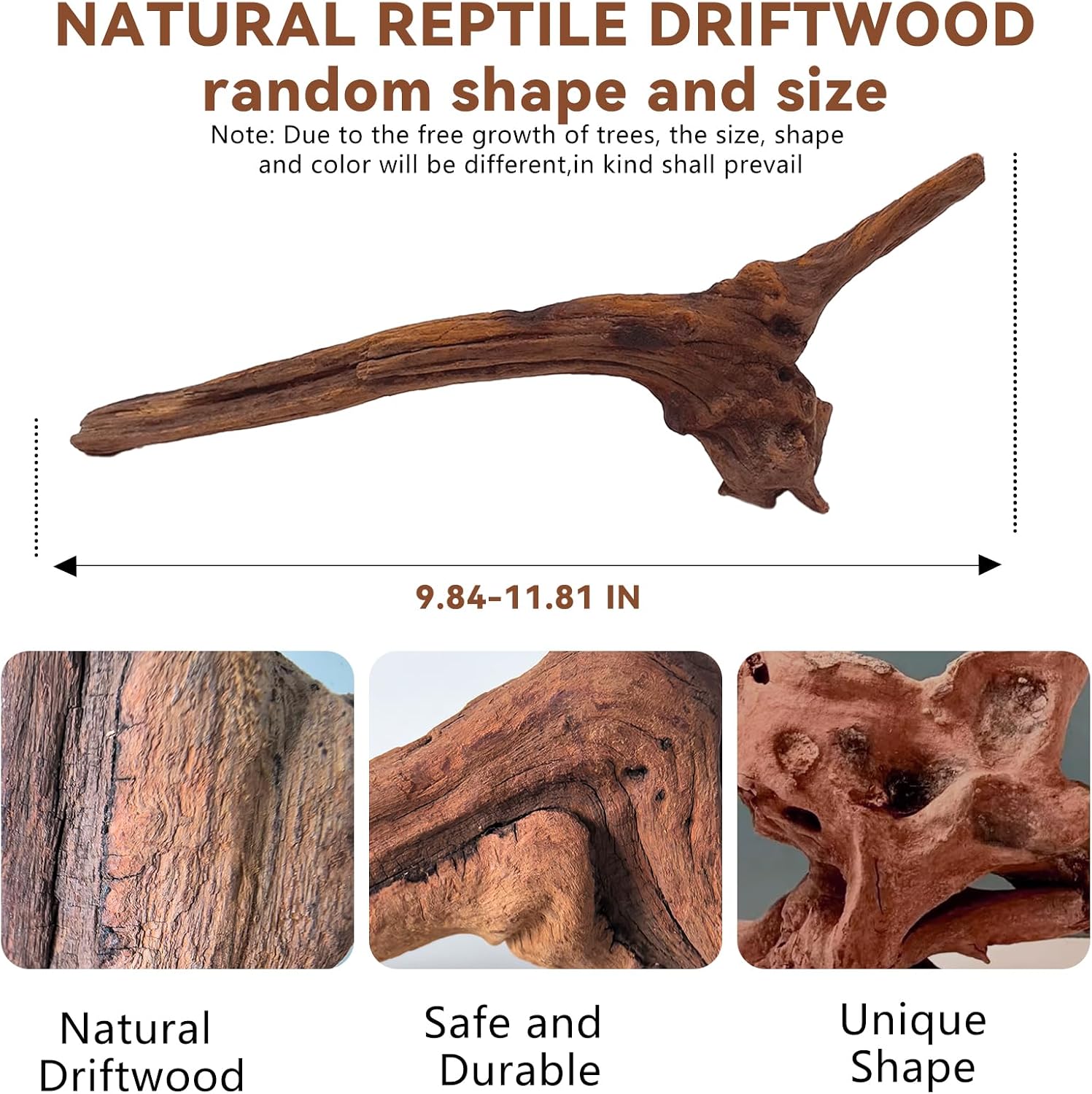 BNOSDM 2PCS Snake Climbing Branches,Reptile Natural Coral Driftwood Branches Decor,Lizard Habitat Decoration Accessories, Terrarium Tree Trunk Ornament for Bearded Dragon Gecko Frog Chameleon Spider image 2