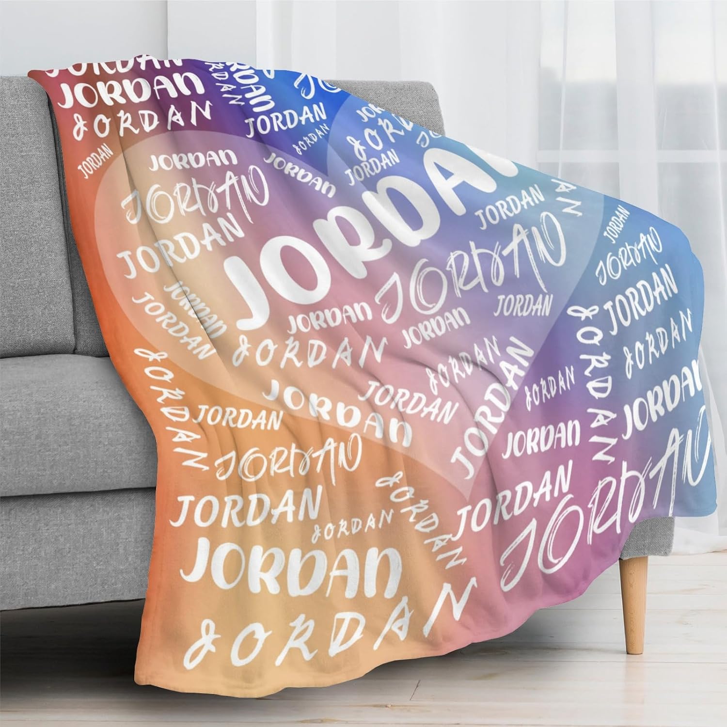 Dr.TOUGH Personalized Blankets for Kids with Name,Personalized Blanket and Throw Monogrammed Blanket Customized Flannel Blankets for Birthday