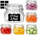 ComSaf Grandes jarres carrées en verre avec lids hermétiques, containers de rangement de garde-manger 78oz/2.3L 3-Pack Canette de stockage hermétique, pot Mason Alternative pour la farine en vrac, sucre, riz, café & Marchandises sèches. Riz à sucre de farine, Cafetière, Pantry organizatio