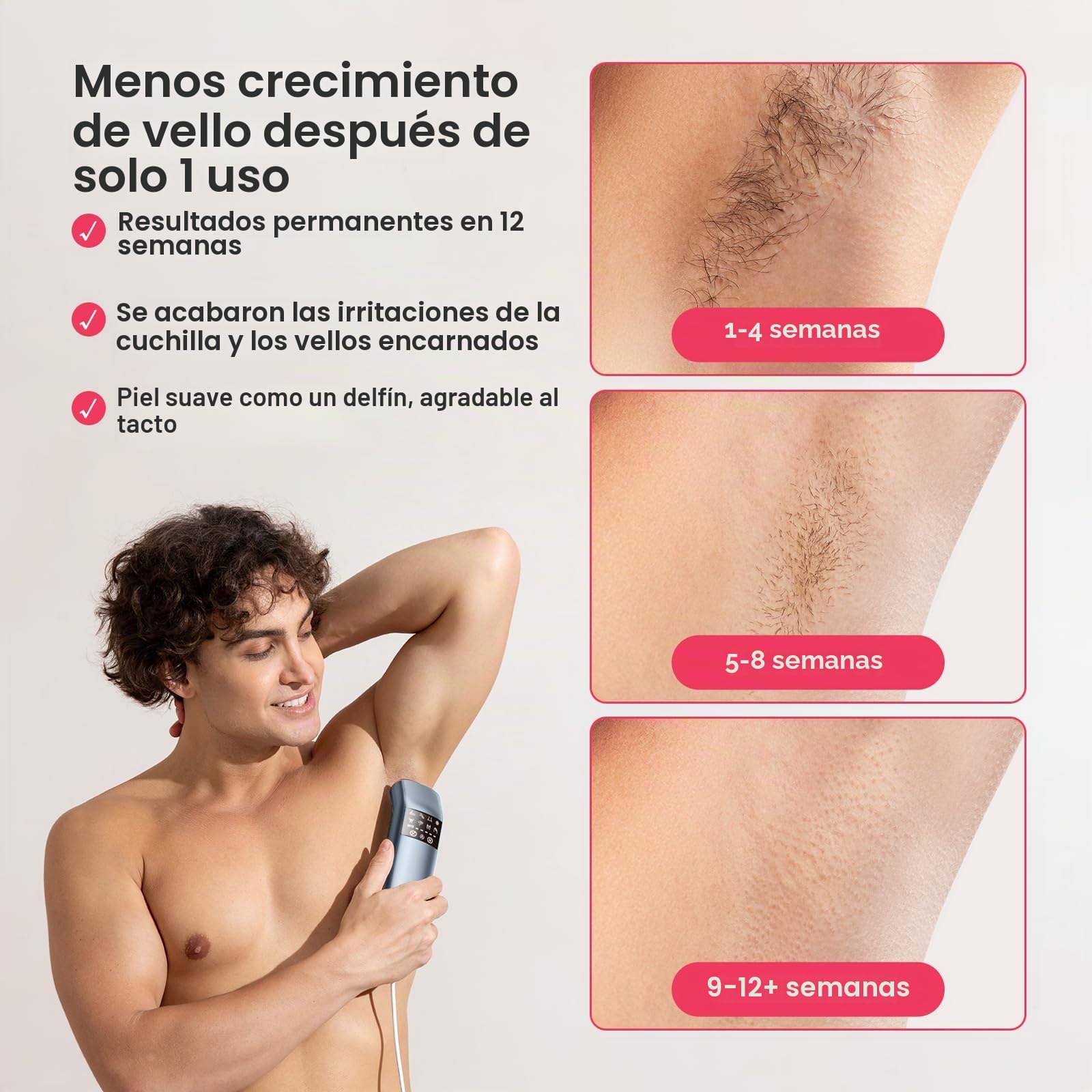 25J Depiladora Laser, Depiladora Luz Pulsada Mujer Hombre con TRIPLE-Pulso, 12 cm² Indolora Zafiro 3℃ Hielo Enfriamiento, Depilación Permanente para Cara, Axilas, Bikini（Azul marino）