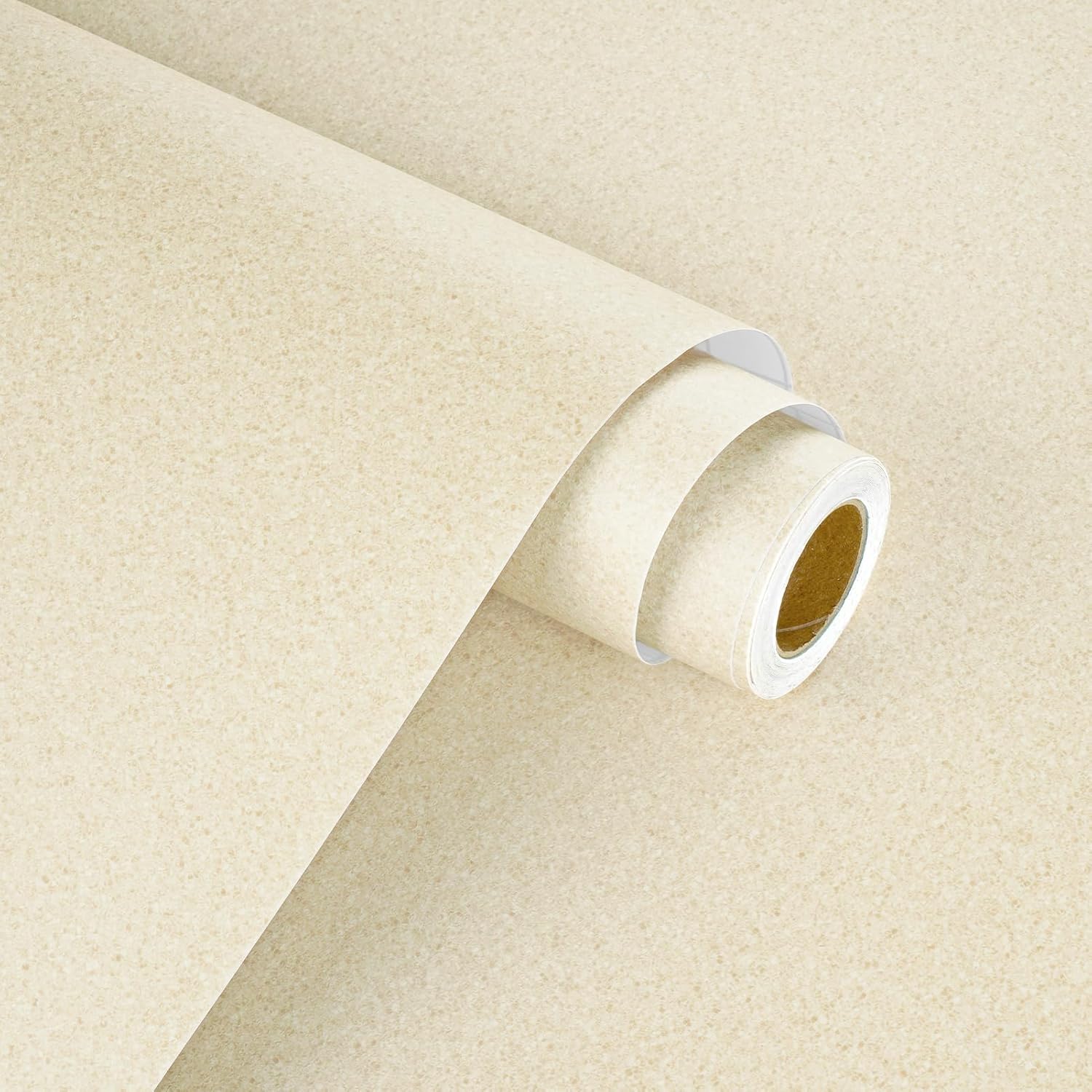 WESTICK Matte Beige Granite Contact Paper for Countertops Waterproof Marble Peel and Stick Countertops Self Adhesive Removable Cream Countertop Contact Paper for Kitchen Tables Cabinets 15.8"x80"