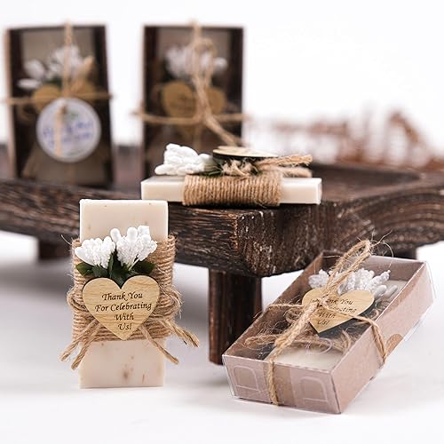 Miniatura 6 de HTF Pack of 5 Wedding Gifts Handmade Lavender Scented Mini Soap, Wedding Favors, Bridesmaid Gifts, Bridal Shower Gifts, Engagement Gifts, Wedding