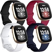 Vista 14 de Getino Compatible con Fitbit Sense 2/ Bandas Sense/Versa 4/ Bandas Versa 3 para Mujeres y Hombres, Accesorios Deportivos de Silicona, Banda