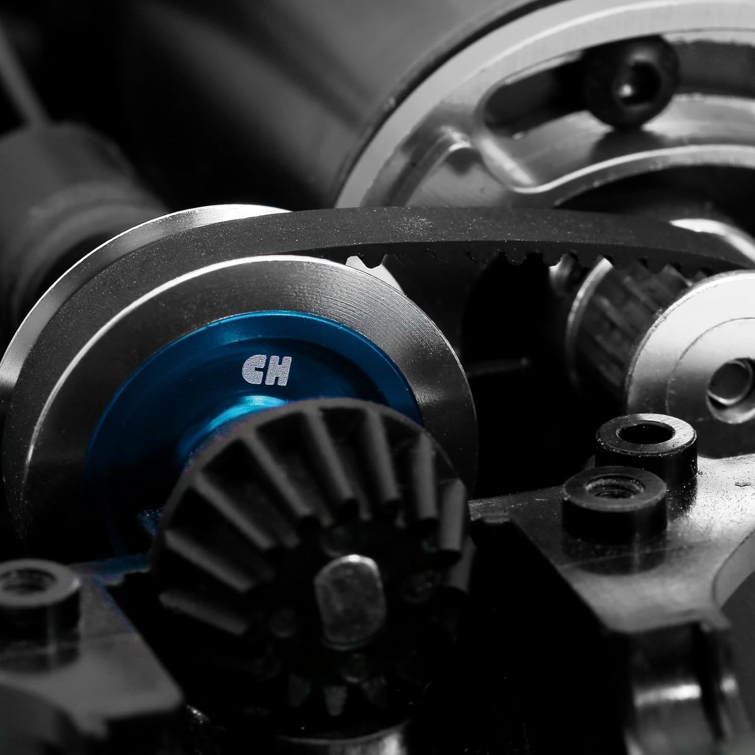 TT02 Belt Drive, RC Car Belt Drive Transmission Gears System, 36T /16T Aluminum Pulley Gear, Metal Spur Gear for Tamiya 1/10 4WD Shaft Drive On Road RC Car TT-02