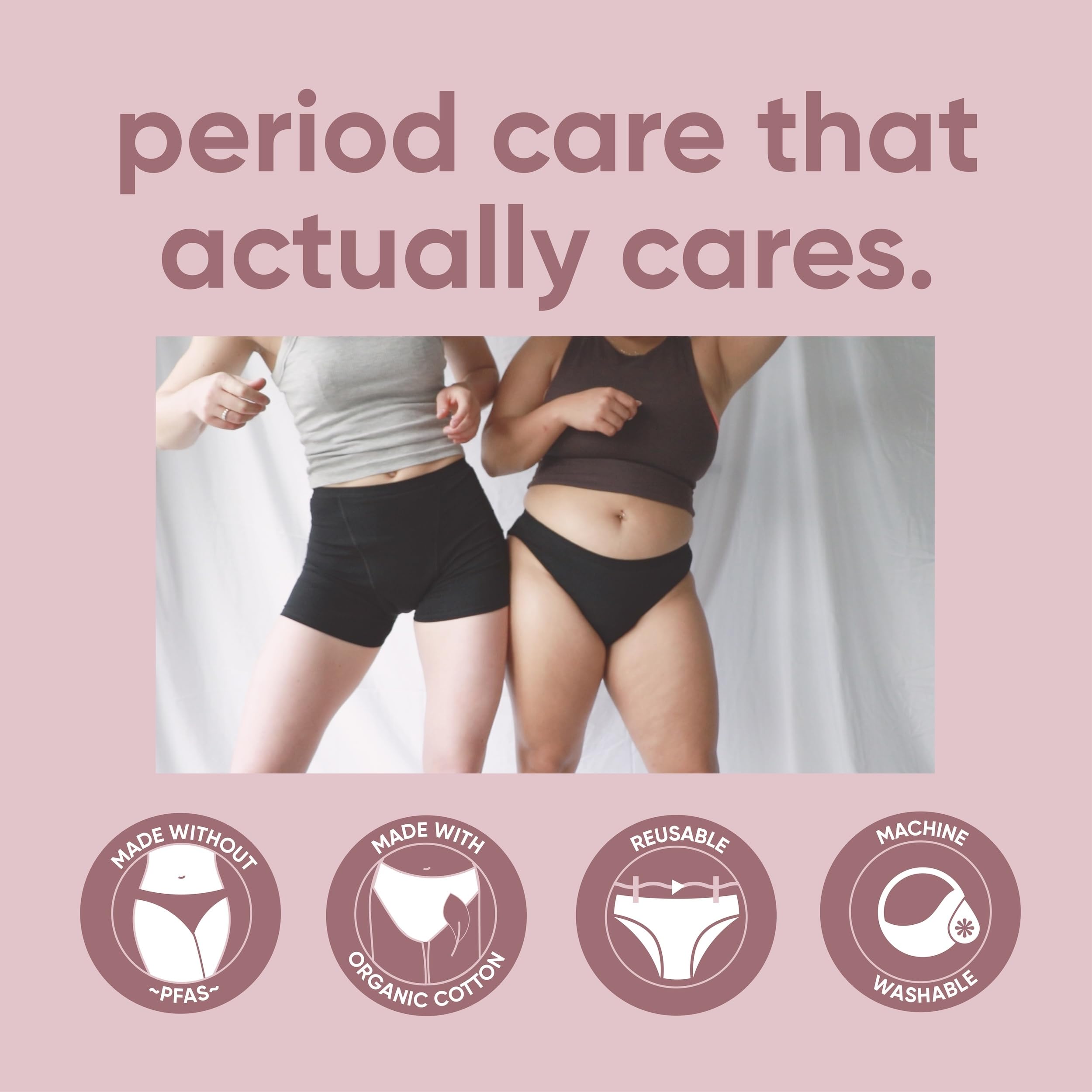 oi Periodenunterwäsche aus Bio-Baumwolle | Overnight Boxer | Absorbiert 4 Tampons | Auslaufsicher, 1er Pack
