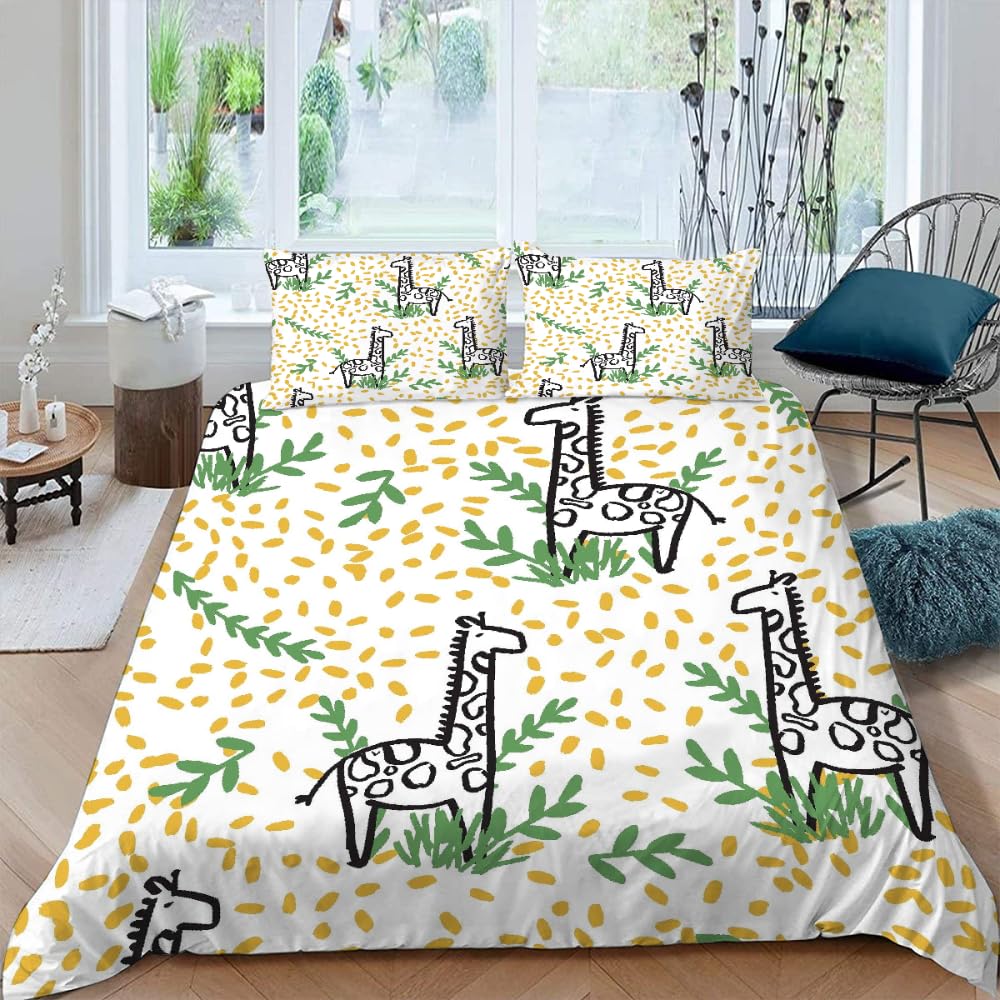 Housse de couette 220x240 avec 2 taies d'oreiller 65x65 lit 2 personnes motif dessin animé 3D