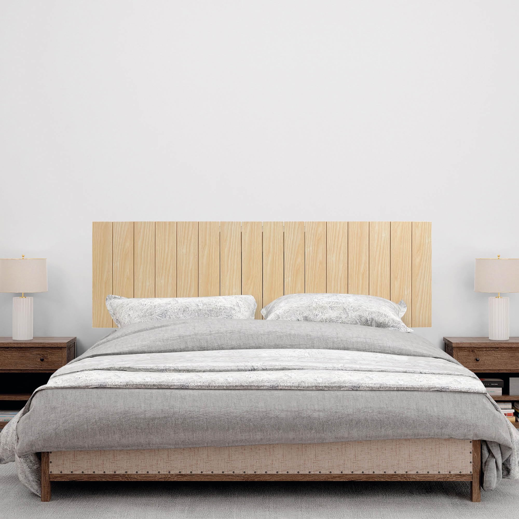Kopfteil Aus Recyceltem MDF Im Paletten-Look – Beige, 160 Cm, Inkl. Montagematerial