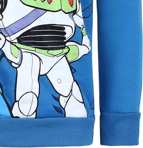 Miniatura 6 de Disney Toy Story Woody and Buzz Lightyear - Sudadera con capucha para niños pequeños, pequeños y grandes, color azul