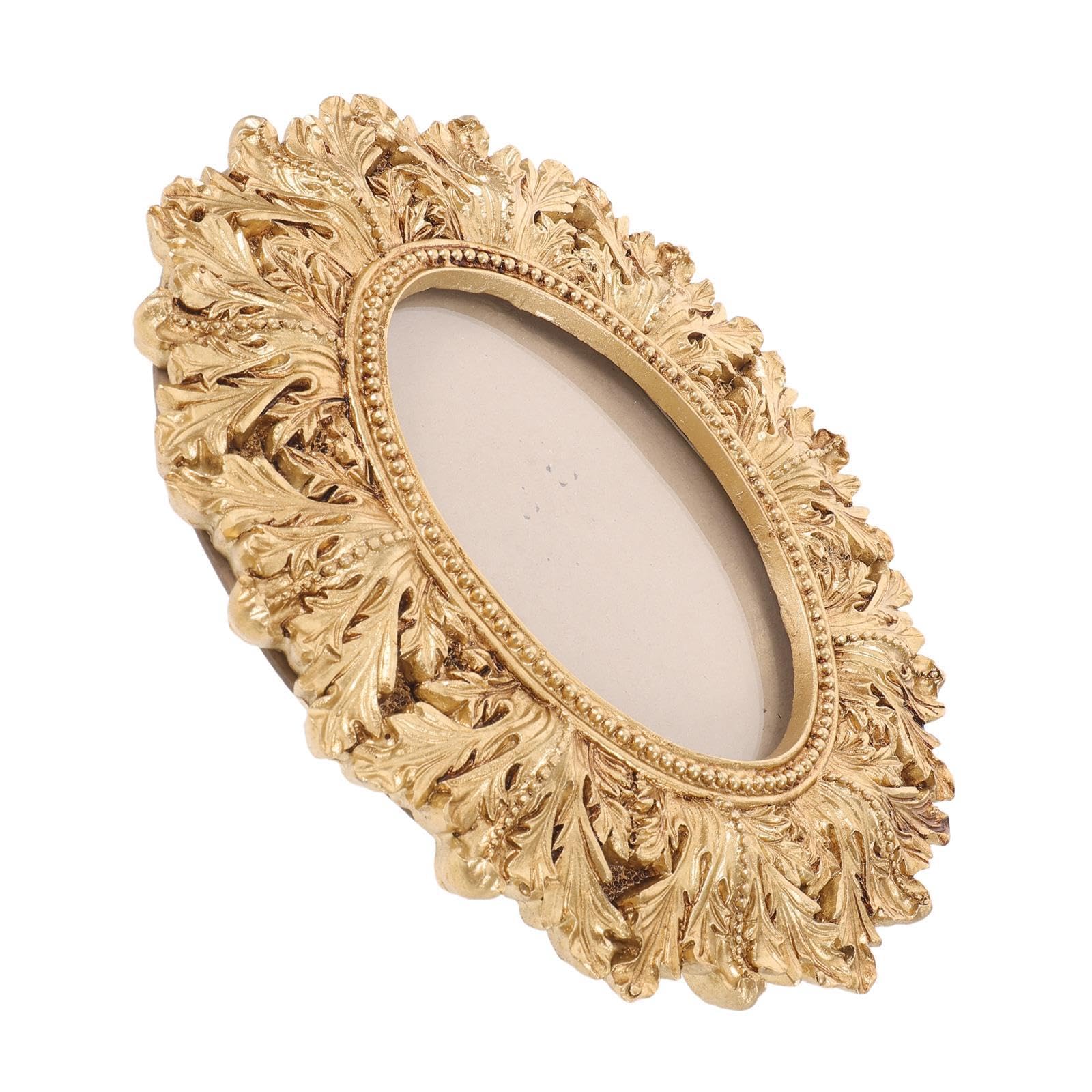 Cadre photo ovale vintage Toyvian : embellissez vos murs vides avec ce relief sculpté or