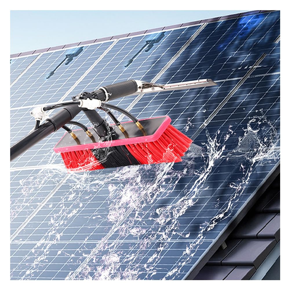 Cepillo extensible para limpiar ventanas altas y eliminar la suciedad en paneles solares