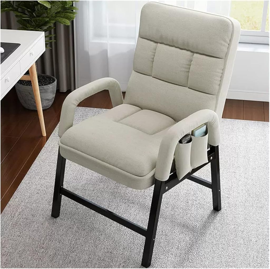 Fauteuil moderne en velours blanc haut de gamme avec dossier ergonomique