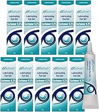 Ocufresh CARBOMER 0.2% Lubricating Eye Gel for Dry, Tired, Irritated Eyes - Intensive Lubrication & Moisturising Formulation for Daily Eye Care Routine-Immediate Eye Hydration & Night Relief, 10 Pack