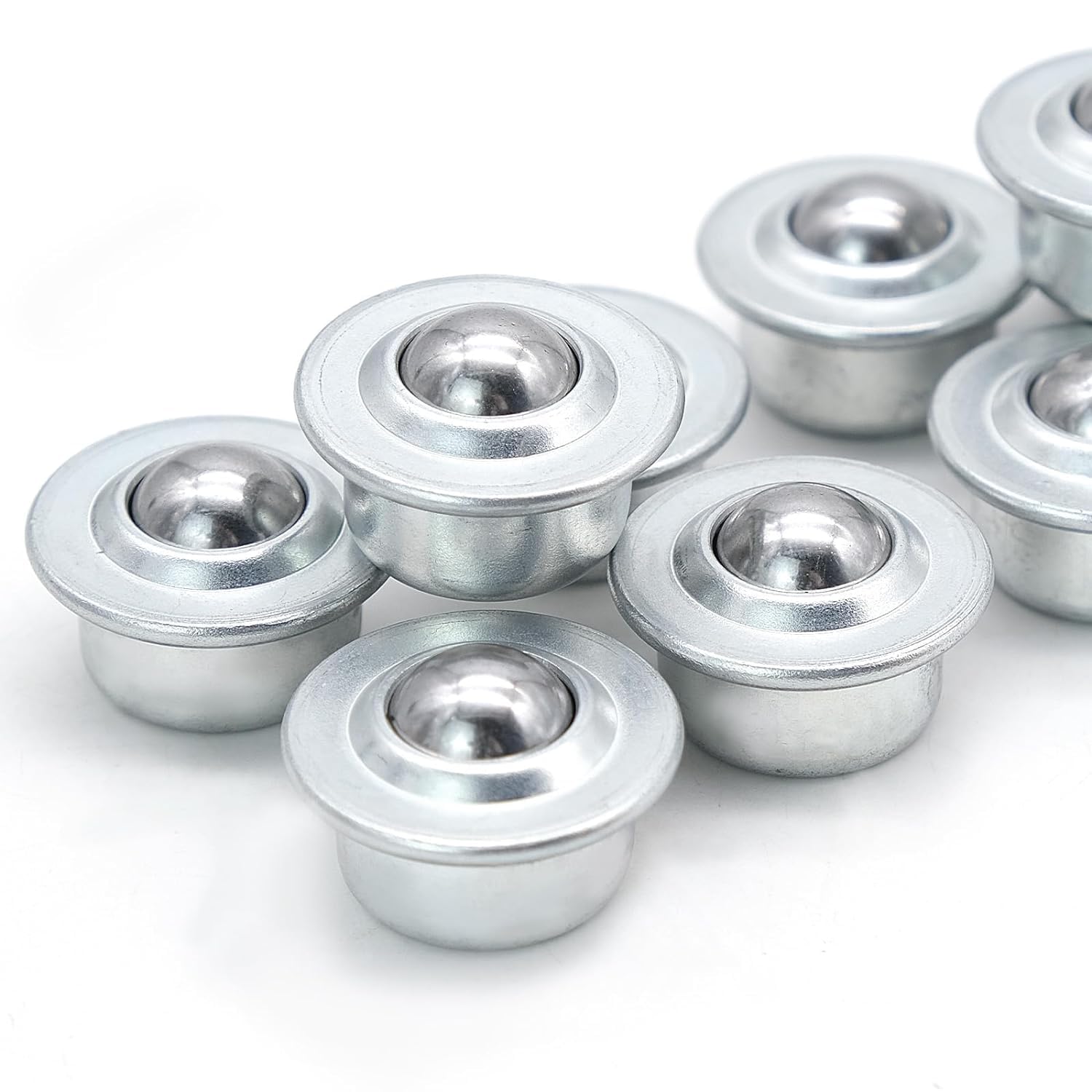 10 piezas Transferencia de bolas de acero inoxidable Ruedas de bolas universales Rodamiento Transportador Ruedas universales para muebles