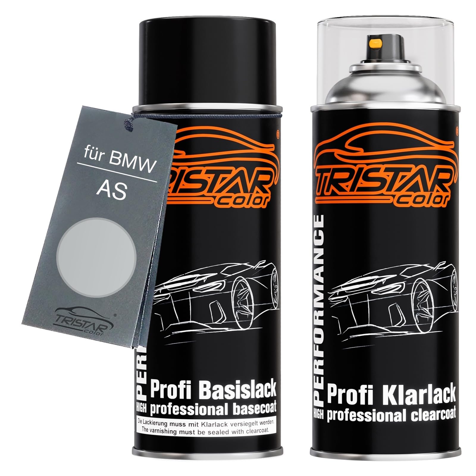 TRISTARcolor Car paint Spray can set for BMW AS Aerosilver Base coat clear coat spray can 400ml