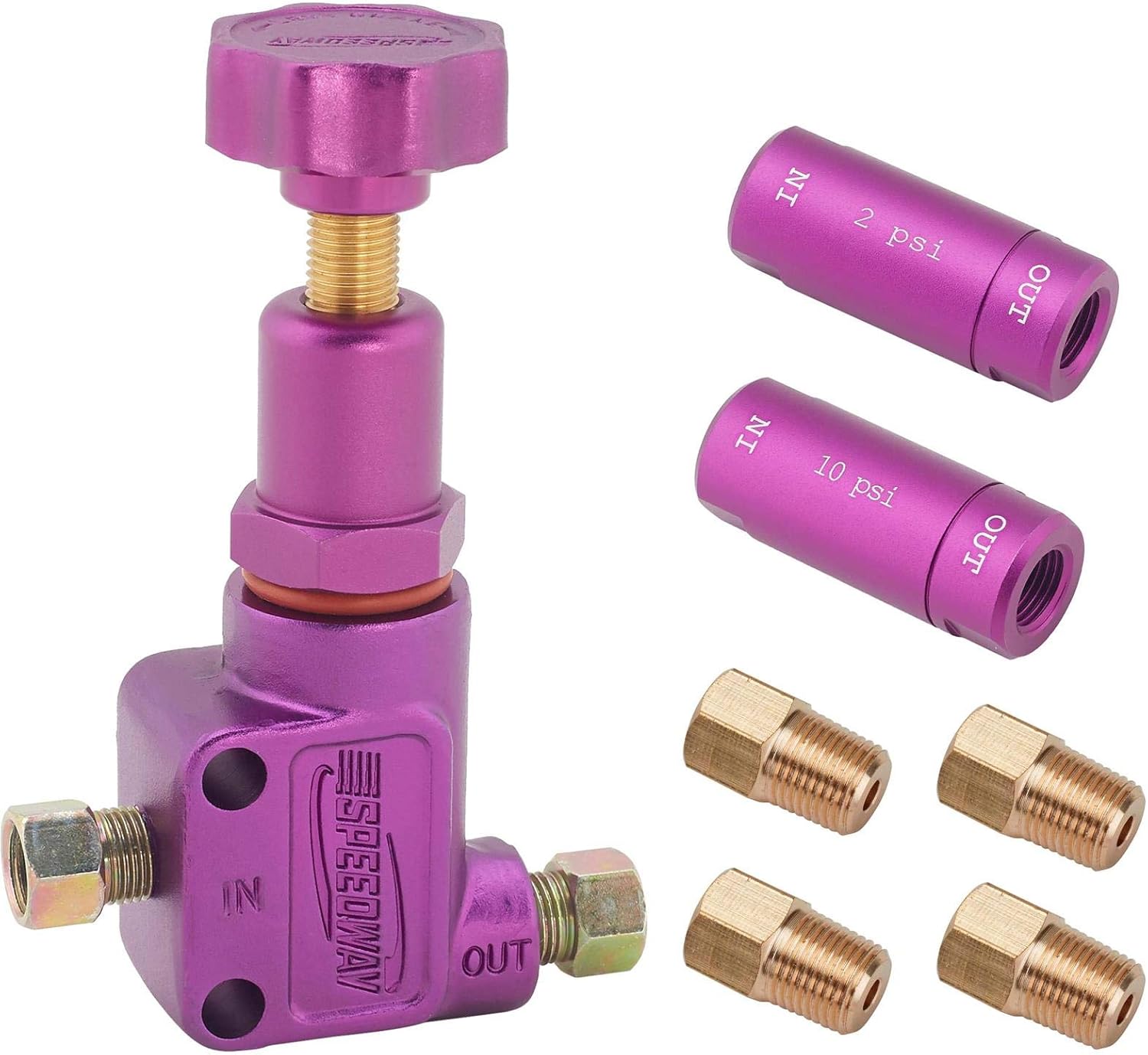 Speedway Disc/Drum Brake Residual/Prop Valves with Fittings