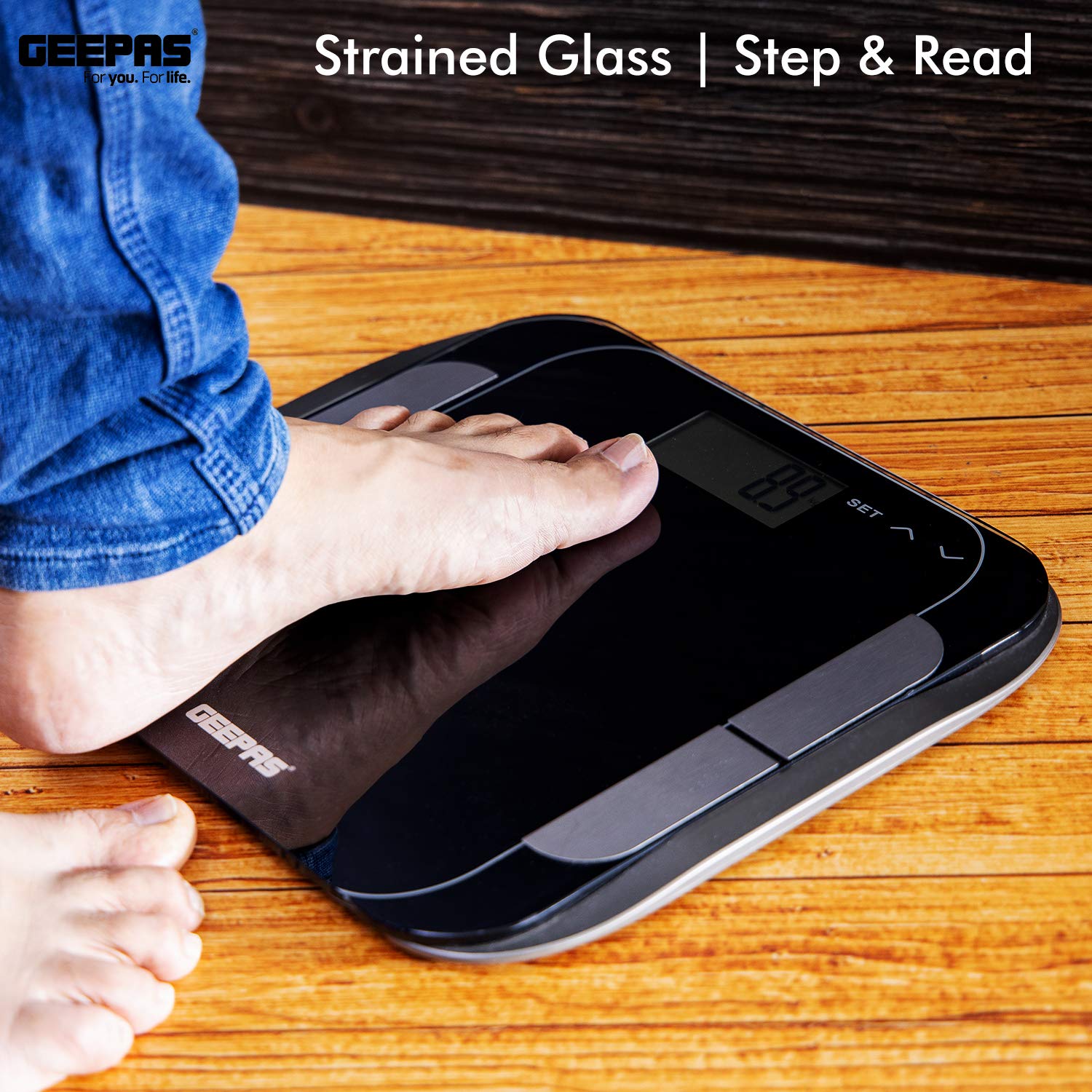 Geepas High Precision Body Fat Scales Digital Weight Bathroom Scales