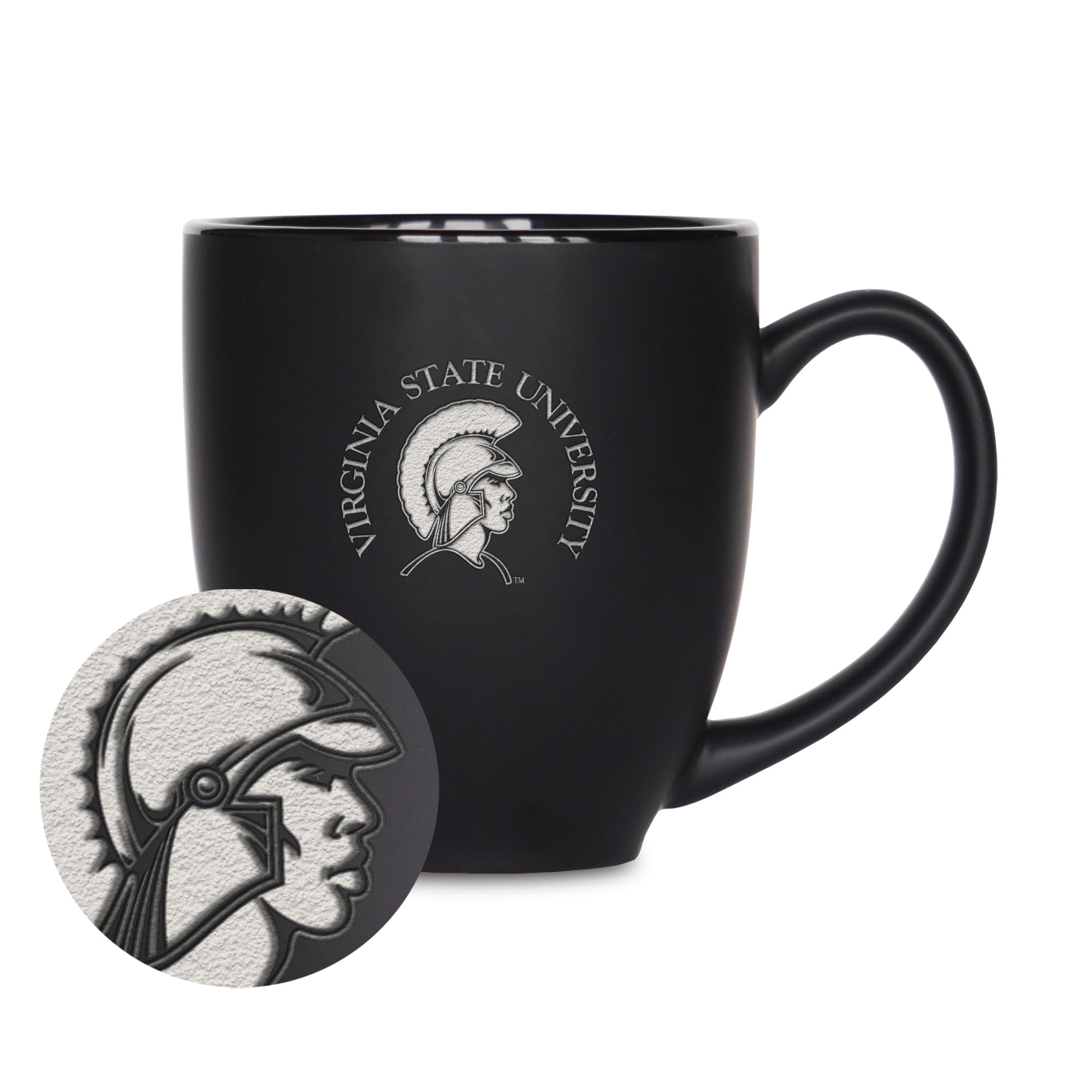 Tasse de bistrot en céramique noire isolation thermique chaud et froid 445 ml