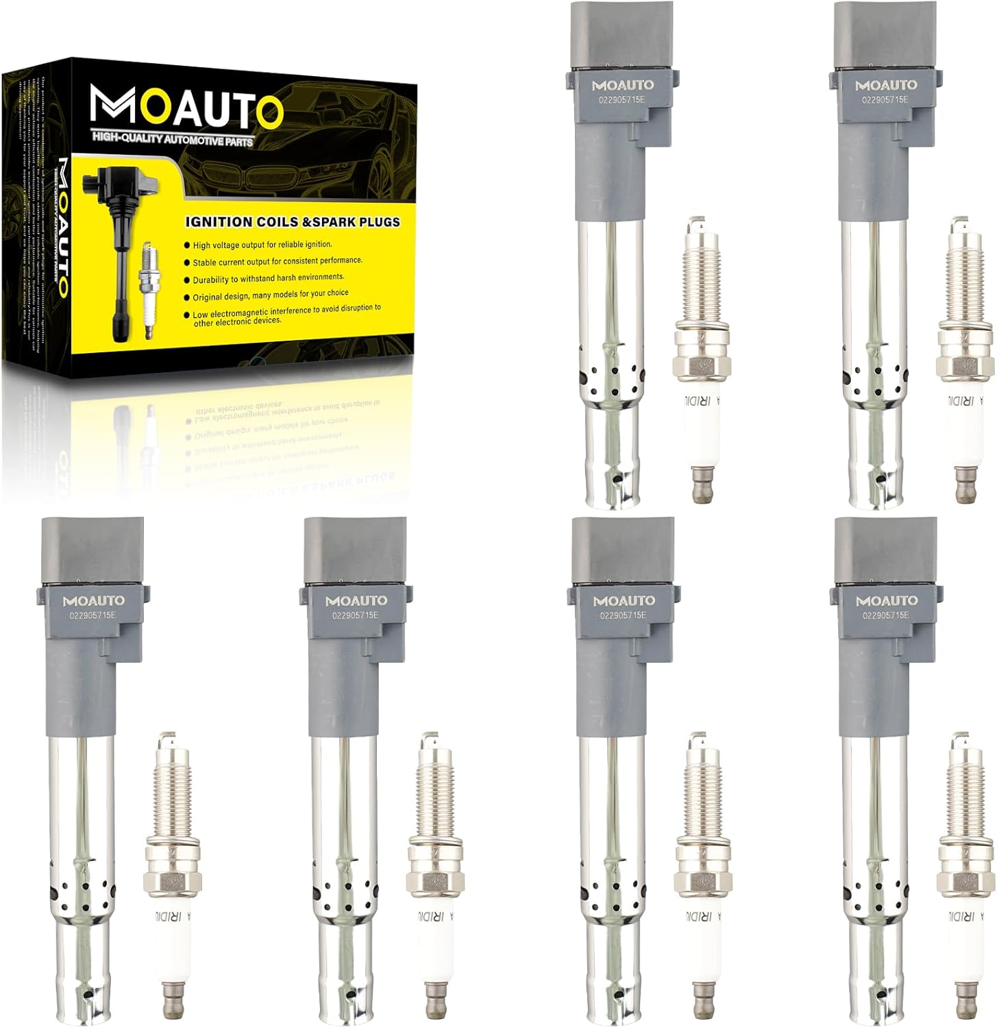 Set of 4 Ignition Coils Pack UF916 90919-02269 & 4 PCS Iridium Spark Plugs Compatible with Lexus GS200t GS300 IS200t IS300 NX200t NX300 RC200t RC300 2.0L L4