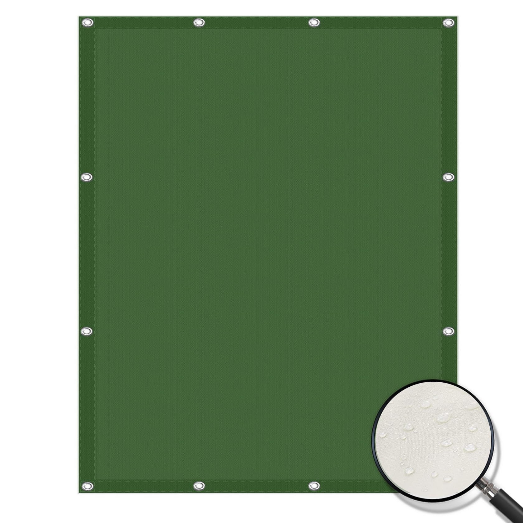 Toile ombrage 210 x 850 cm imperméable haute densité vert foncé