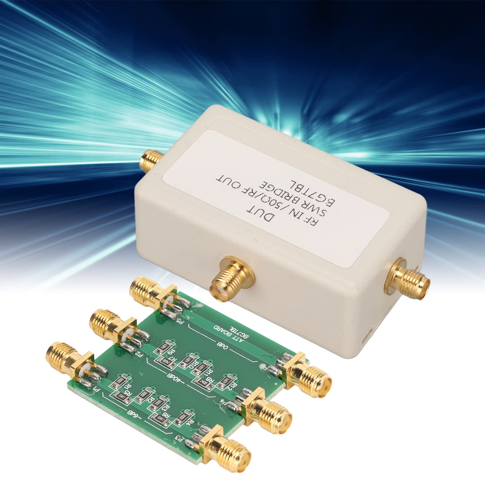 Bridge SWR, 1-500 MHz 3 Porte Standing Wave Ratio Bridge per la Misurazione ' e il Debug Progettazione di Circuiti a Microstriscia per la Casa Industriale (Ponte e Attenuatore)